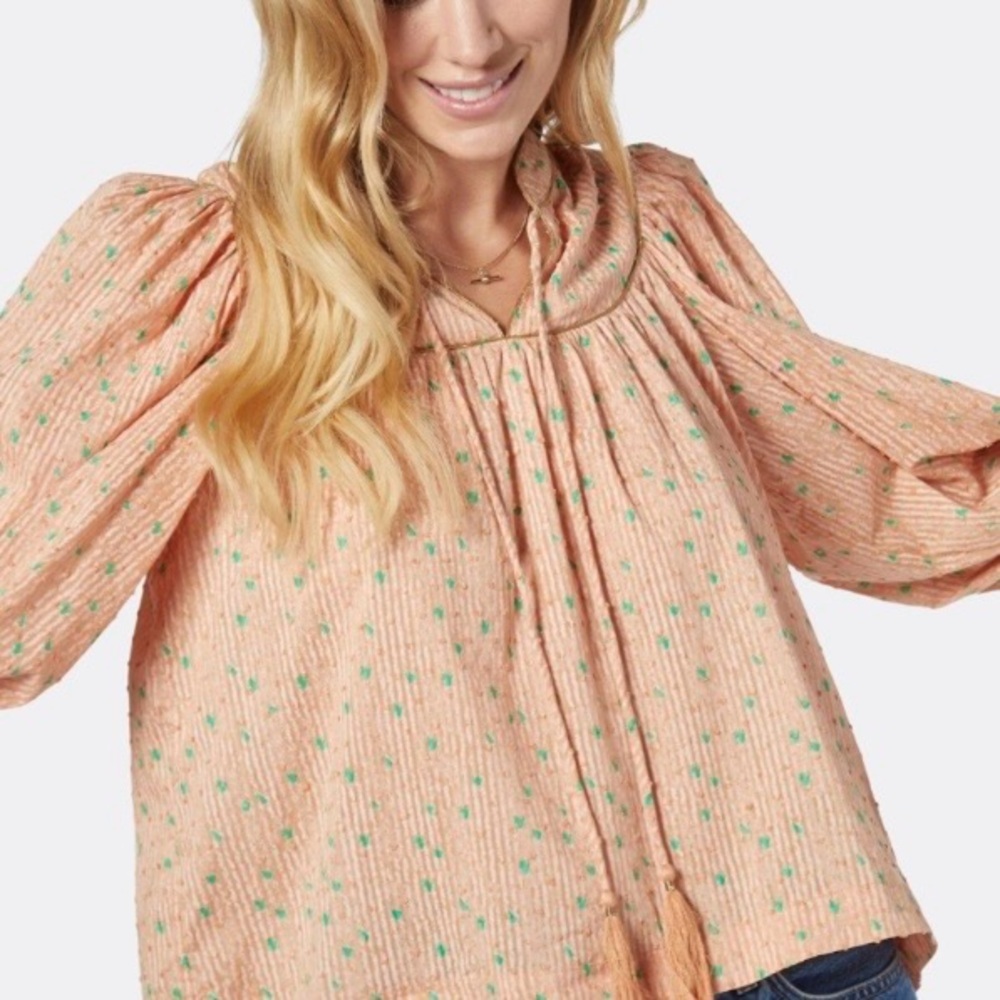 Joie Kenna Long Sleeve Cotton Top XS - Picture 2 of 9